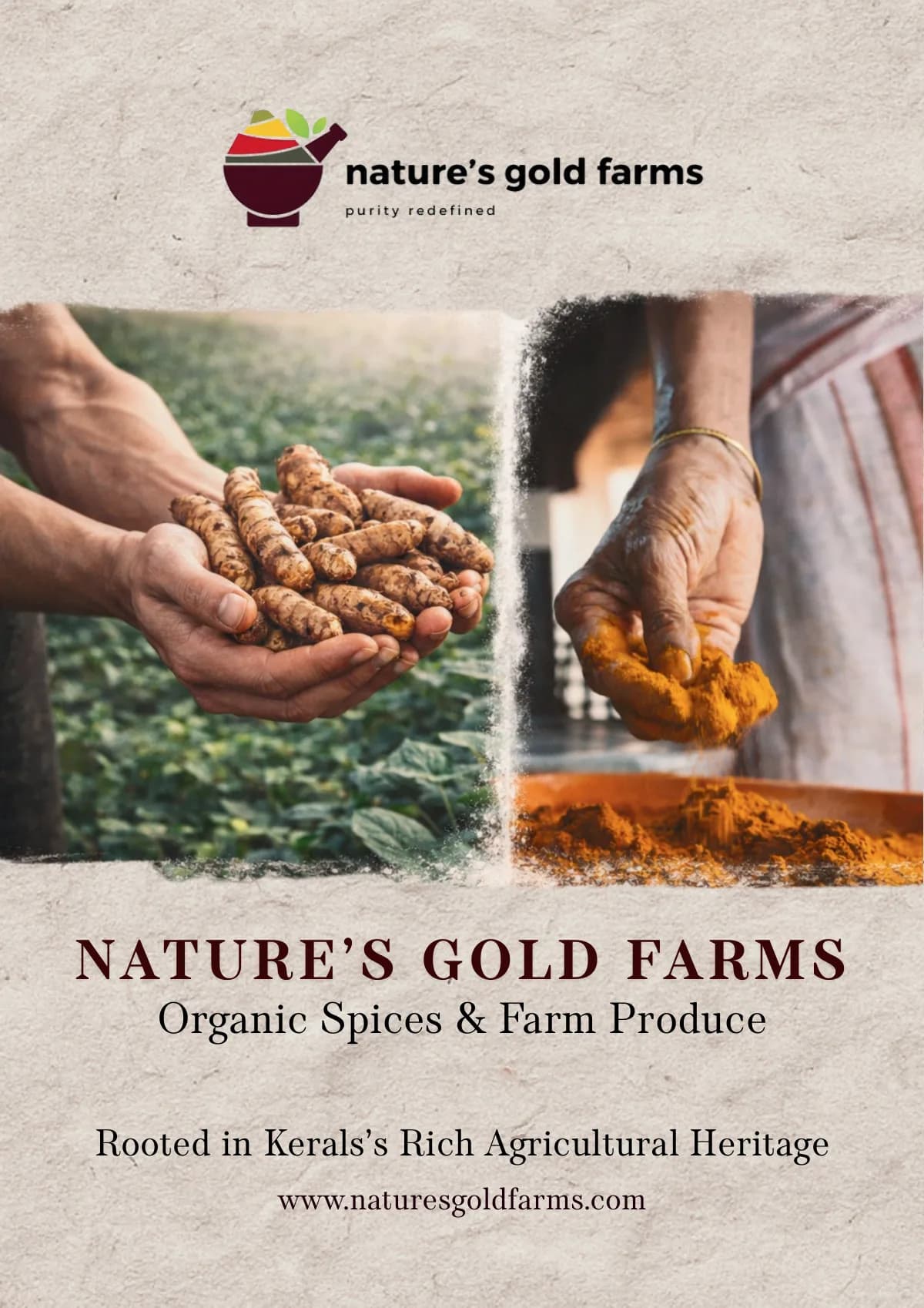 Cover — Nature's Gold Farms, organic spices and farm produce